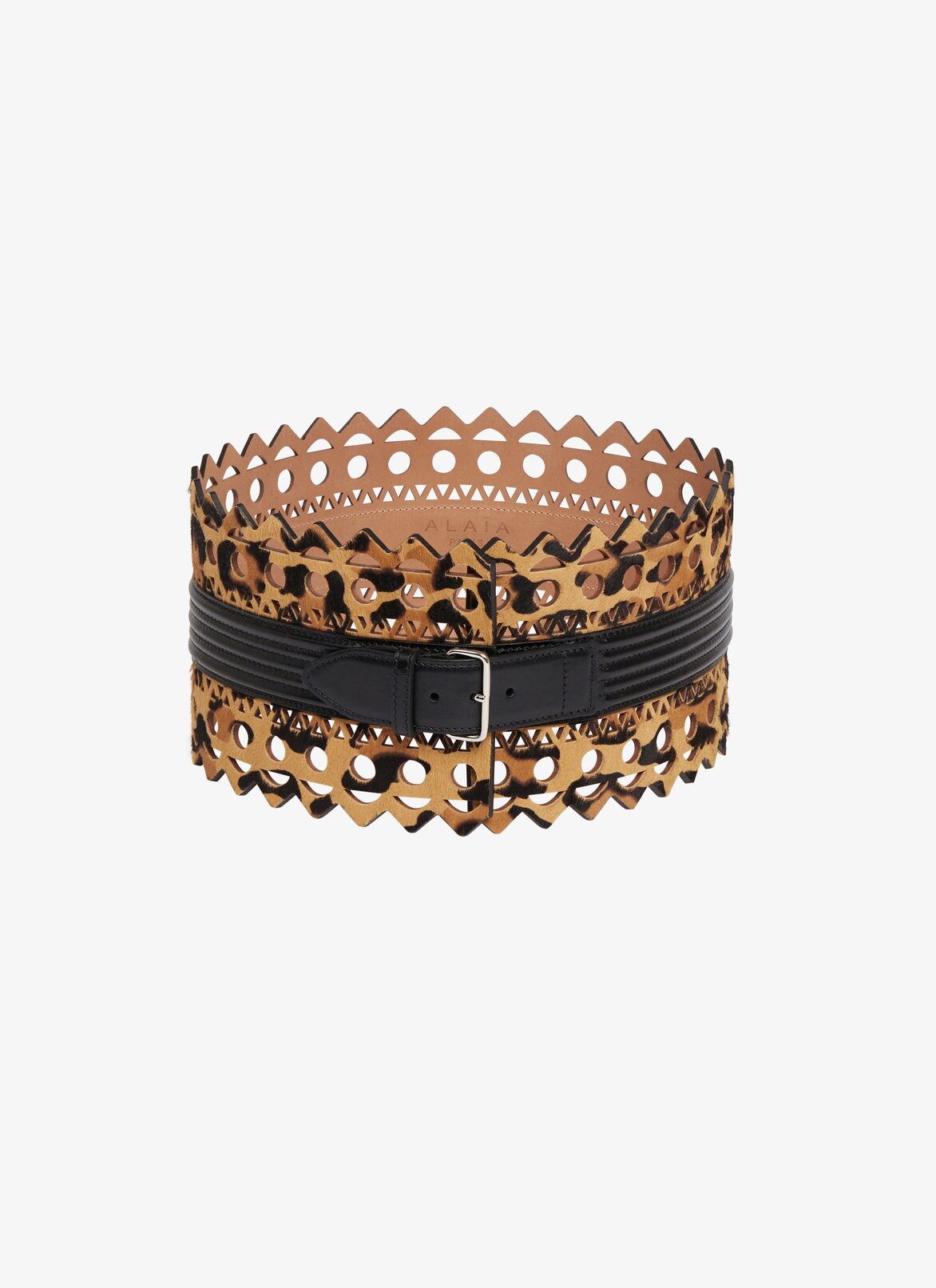 SMALL CORSET BELT IN VIENNE WAVE CALFSKIN ALAÏA BROWN SMALL CORSET BELT IN VIENNE WAVE CALFSKIN